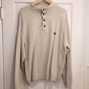 Cream 1/4 Button Up Sweater